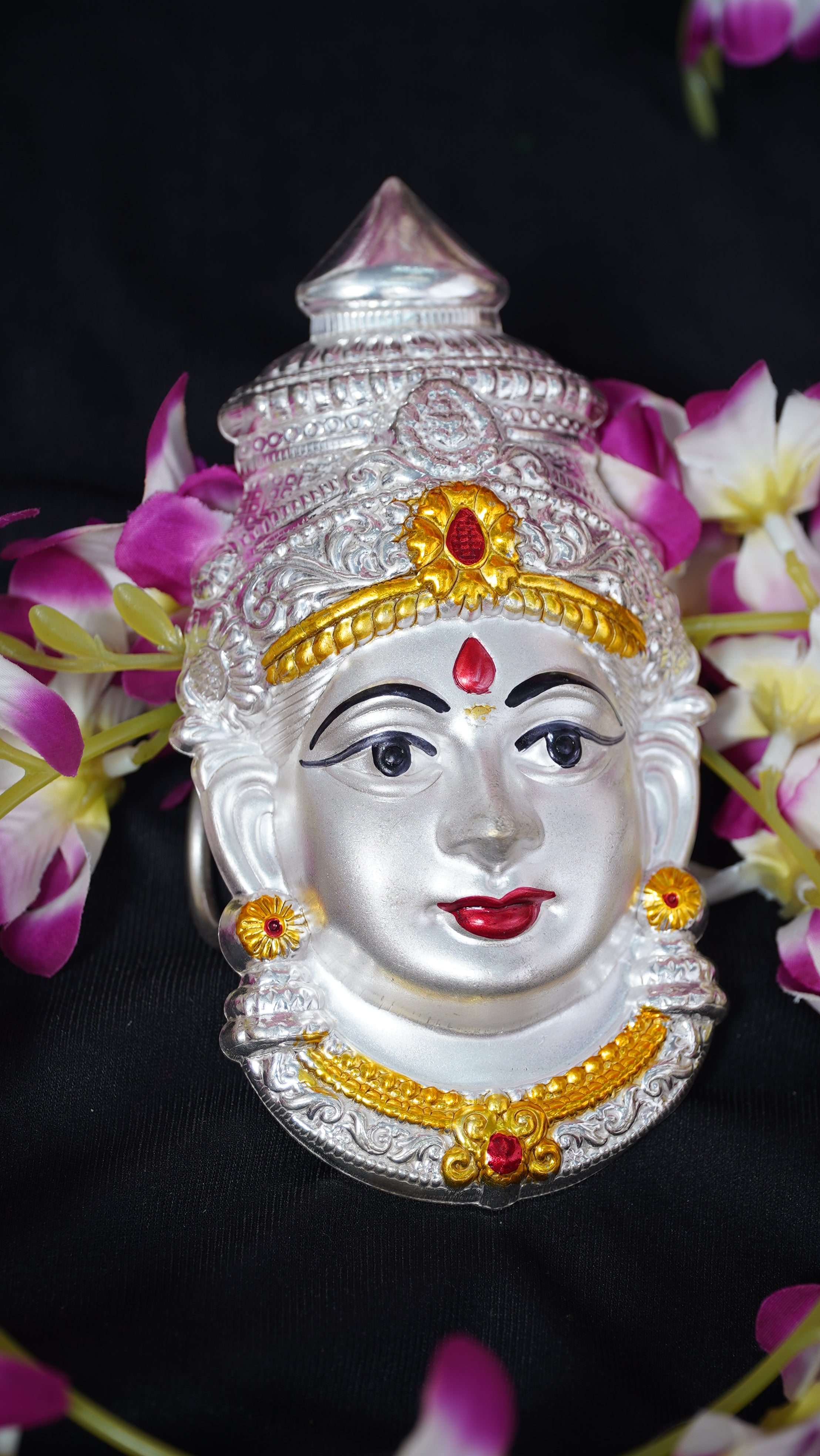 Combo - Ashta Lakshmi Kalash 6" + Lakshmi Mata Face 7"