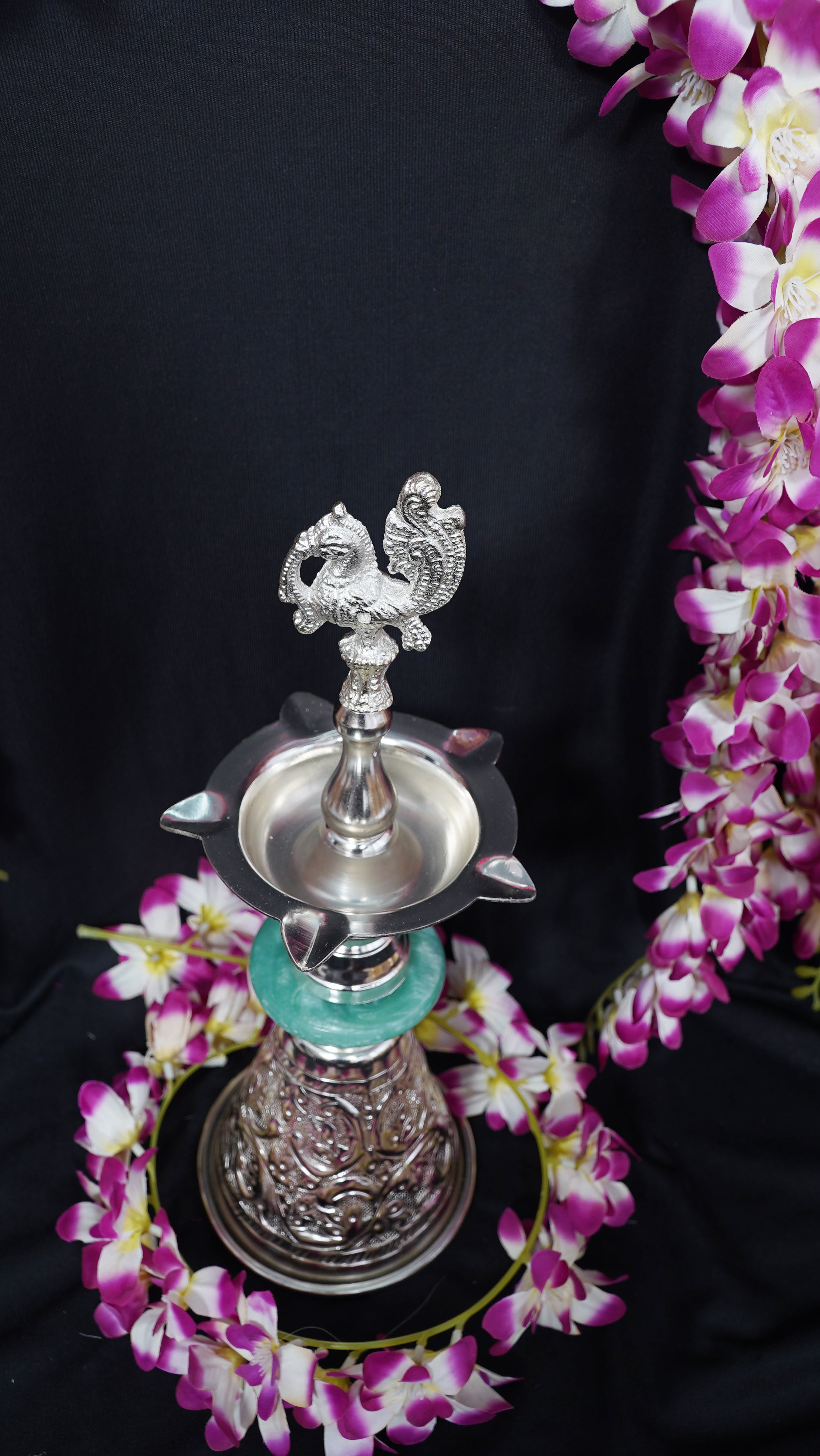 Peacock Diya Pair | 14 inch