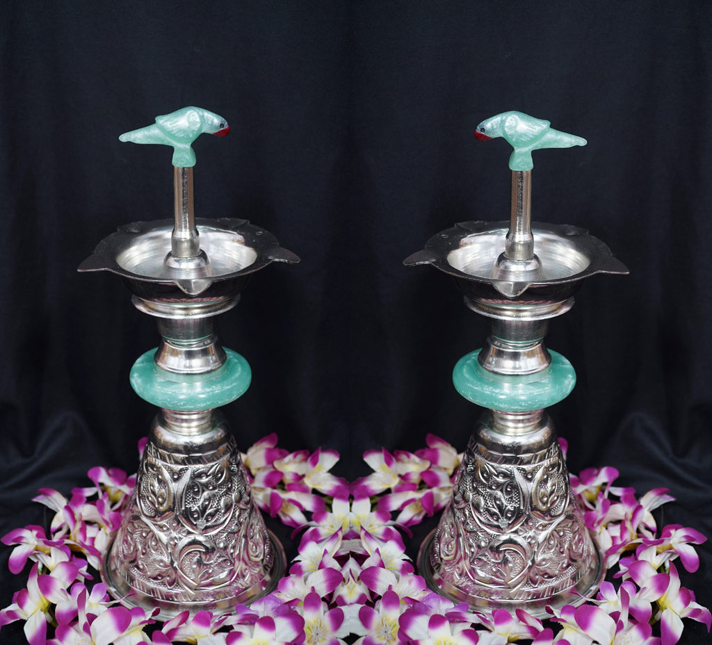 Parrot Diya Pair| 12 inch