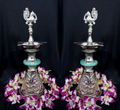 Peacock Diya Pair | 14 inch