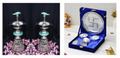 Combo - Parrot Diya 12" + Pooja Thali Set